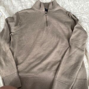 Grayish j crew quarter zip